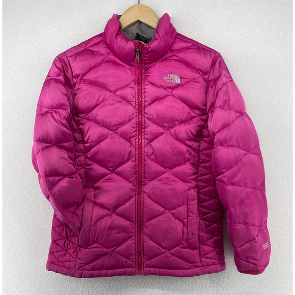 THE NORTH FACE Jacket Girls XL 18 Aconcagua 550 Goose Down Quilted Full Zip Pink